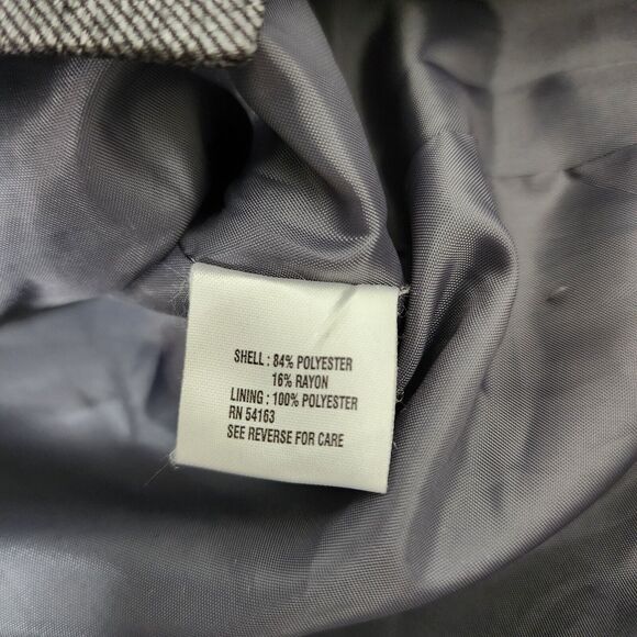 Calvin Klein Womens Blazer Jacket Size 14 1 Button Gray Lined Polyester Rayon - Picture 9 of 12